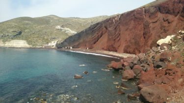 バスの時刻表メイン！幻の大陸アトランティスとレッドビーチへの行き方【サントリーニ島】